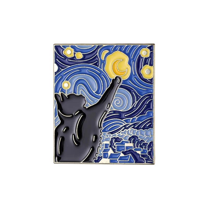 Starry Night Cats Enamel Pins - The pin shop