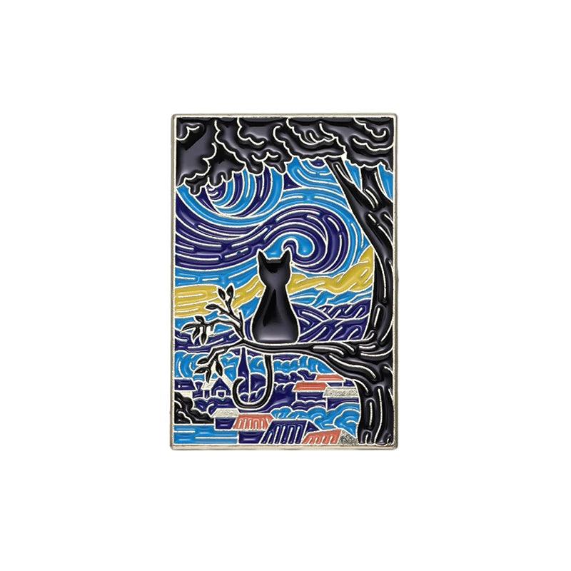 Starry Night Cats Enamel Pins - The pin shop