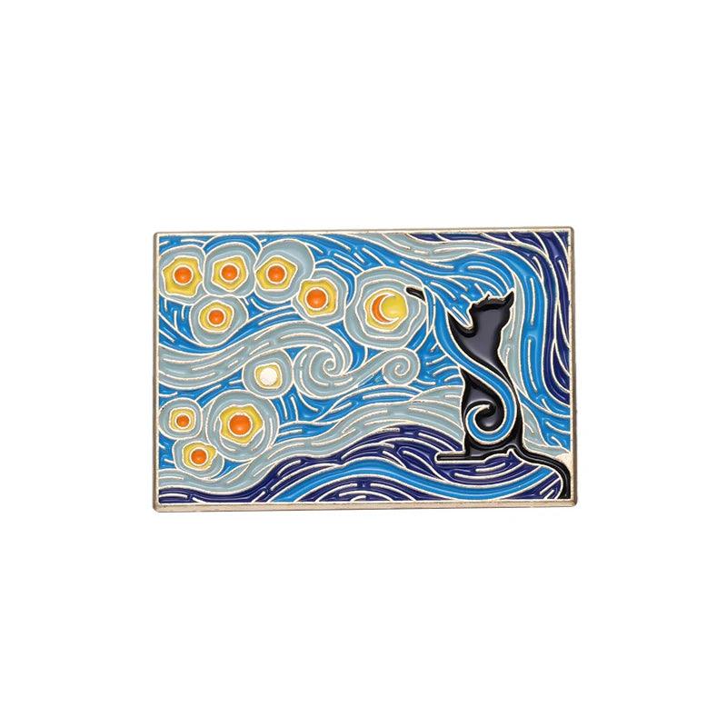 Starry Night Cats Enamel Pins - The pin shop